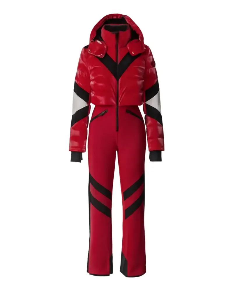 Mackage Satory-Glo colour-block ski suit - Rot Rot