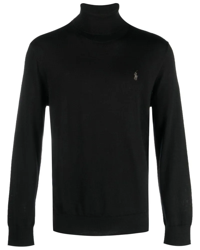 Ralph Lauren Pullover mit Polo Pony - Schwarz Schwarz