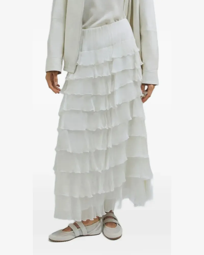 MARELLA ruffled skirt - Nude Nude