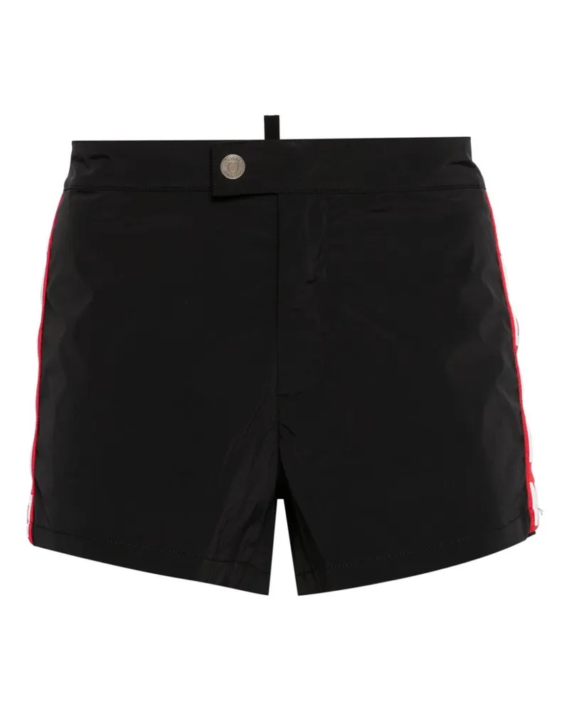 Dsquared2 Badeshorts mit Logo-Streifen Schwarz