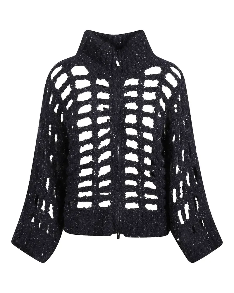 Peserico Pullover mit Lochmuster - Schwarz Schwarz