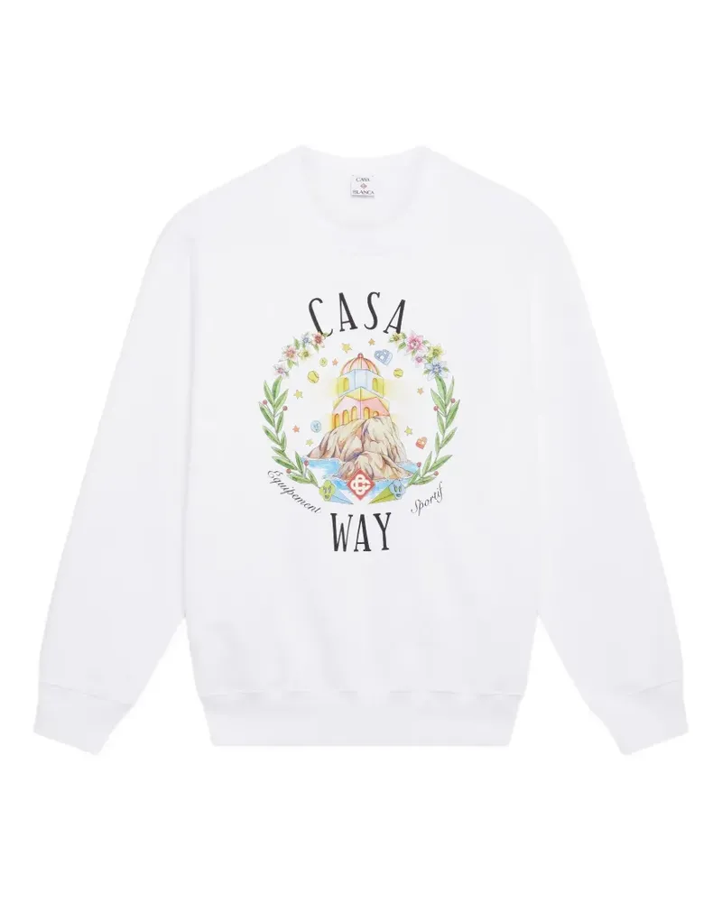 Casablanca Paris Sweatshirt mit grafischem Print - Weiß Weiß