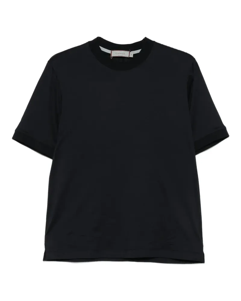 Canali Klassisches T-Shirt - Blau Blau