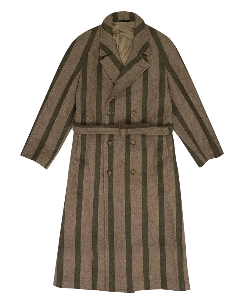 Aimé Leon Dore double-breasted striped wool coat - Braun Braun