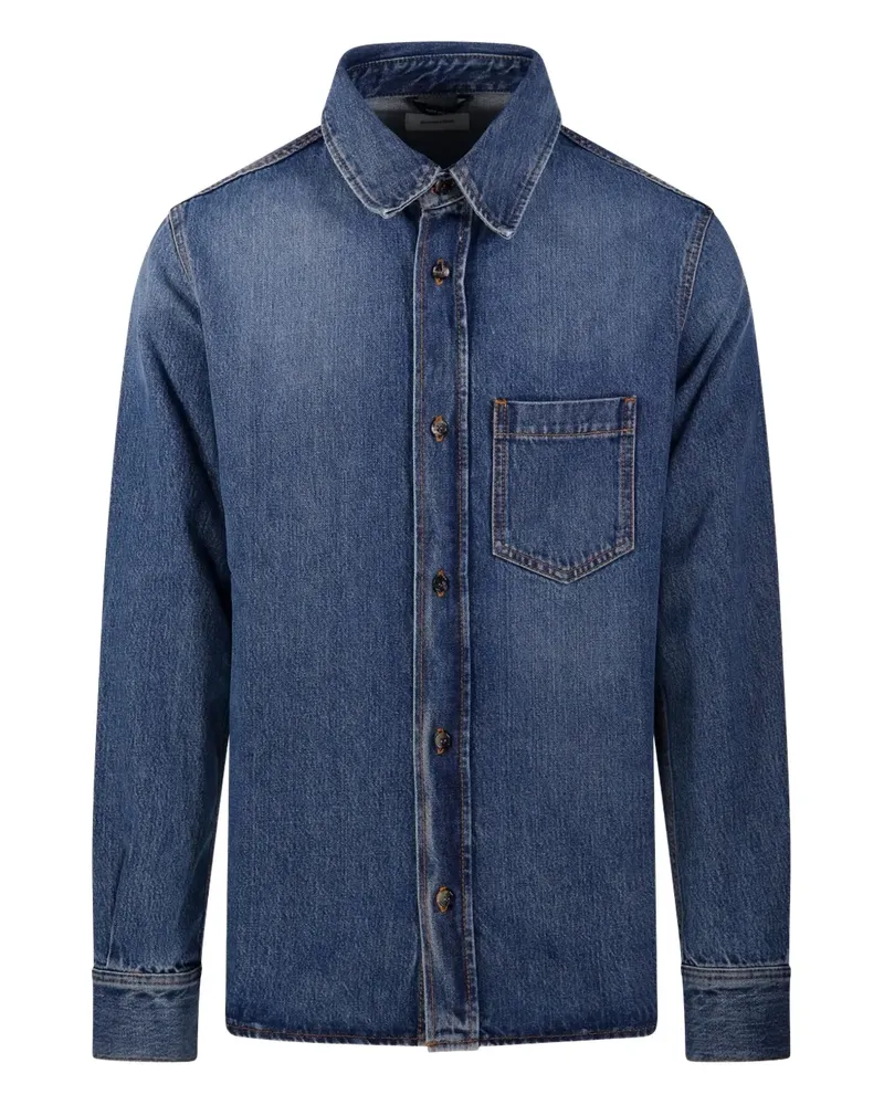 Haikure button-down denim shirt - Blau Blau