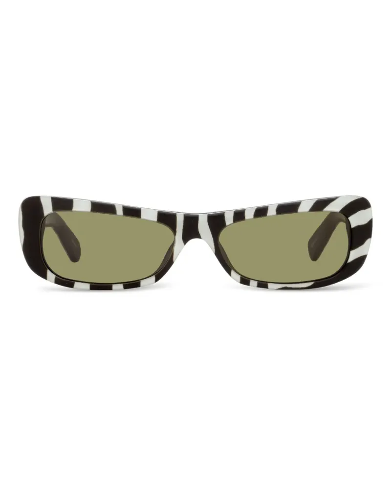 Jacquemus x Linda Farrow Capri Sonnenbrille mit eckigem Gestell - Weiß Weiß