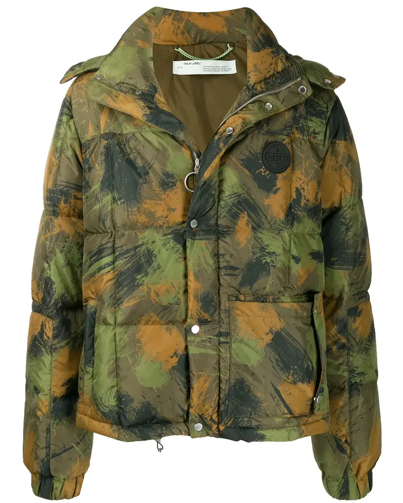 OFF-WHITE Steppjacke mit Camouflage-Print - Grün Grün