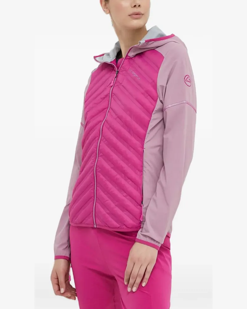 La Sportiva quilted-design hooded performance jacket - Rosa Rosa