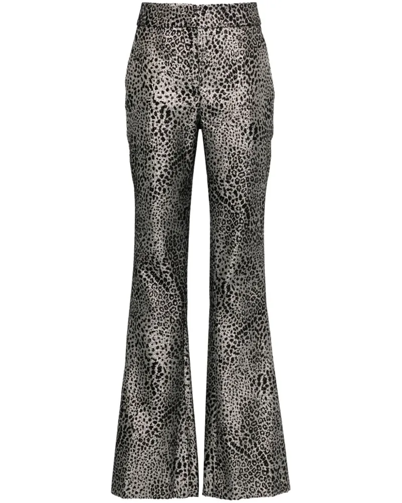 Genny Animalier Lurex-Hose Schwarz