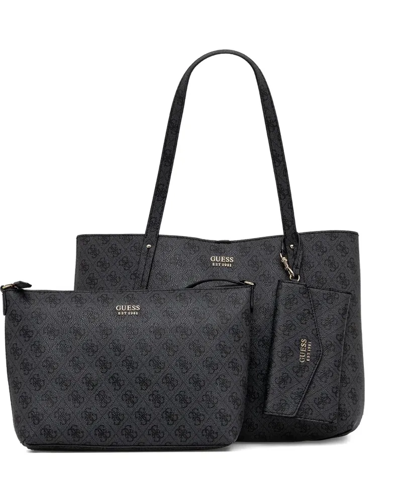 Guess Brenton 4G Tote Bag mit Logo-Print - Schwarz Schwarz