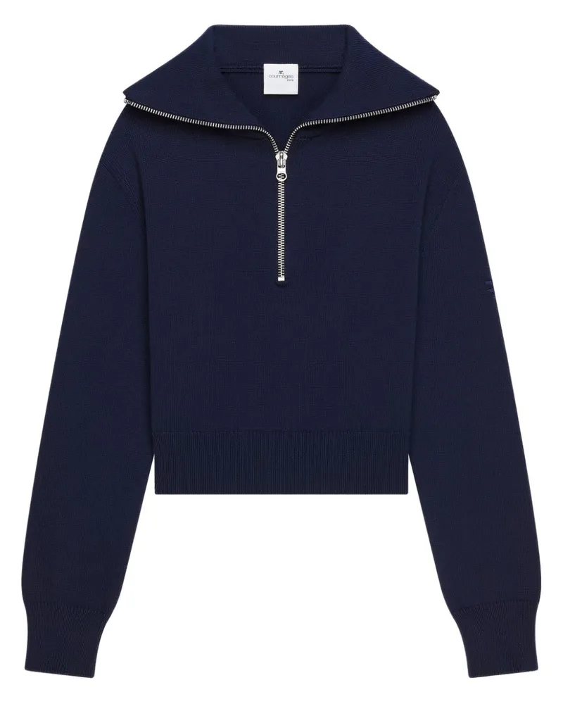 Courrèges Trucker Pullover - Blau Blau