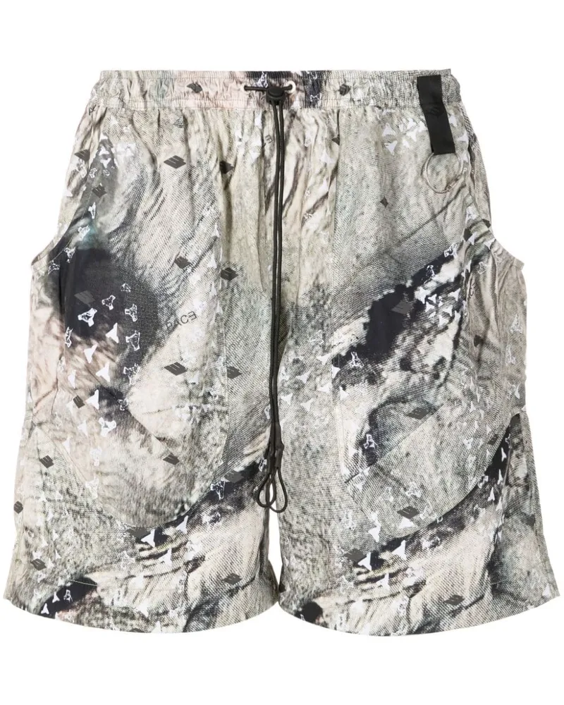 Pace Kordelzug-Shorts mit abstraktem Print - Nude Nude