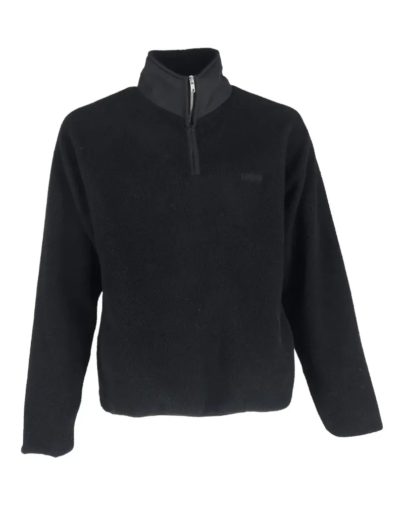 A.P.C. 2023 Island Fleecepullover mit kurzem Reißverschluss - Schwarz Schwarz