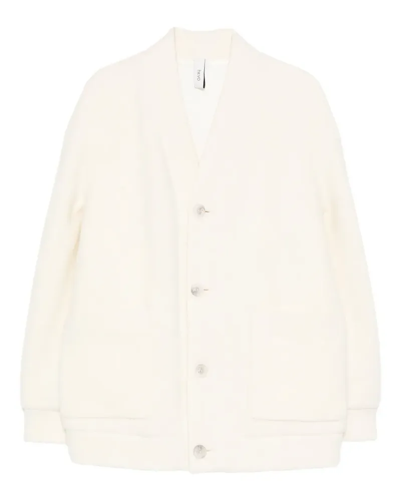 Hevò Jacke mit geknöpften Taschen - Weiß Weiß