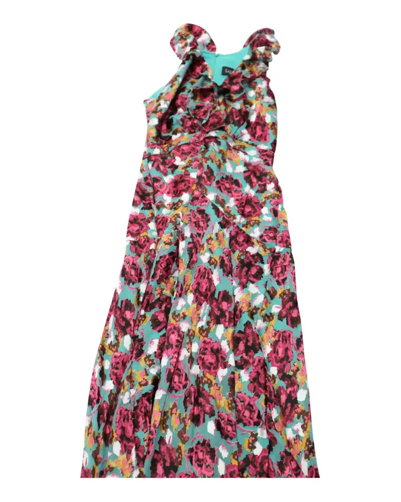 Saloni floral-print dress - Blau Blau