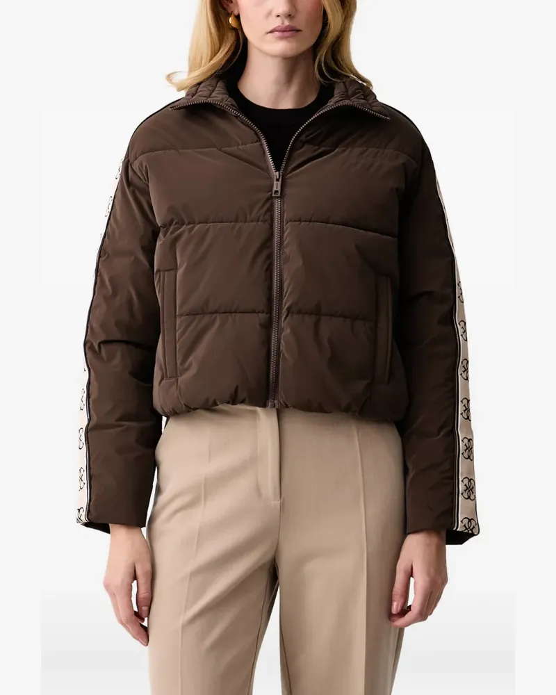 Guess logo-tape puffer jacket - Braun Braun