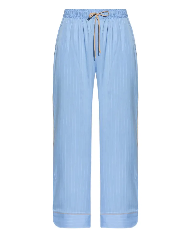 MUNTHE Weite Hose mit Nadelstreifen - Blau Blau
