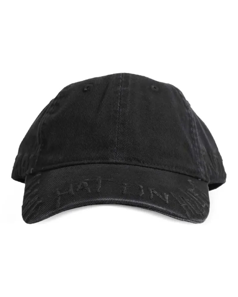 44 LABEL GROUP EDN embroidered cotton cap - Schwarz Schwarz