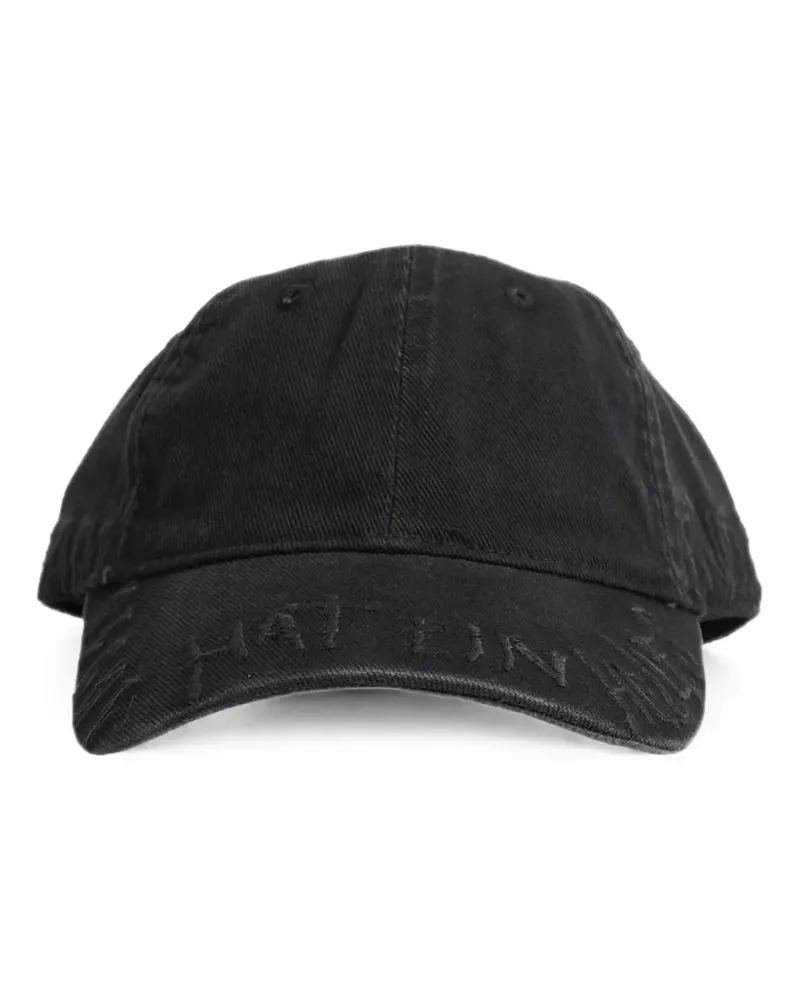 44 LABEL GROUP EDN embroidered cotton cap - Schwarz Schwarz