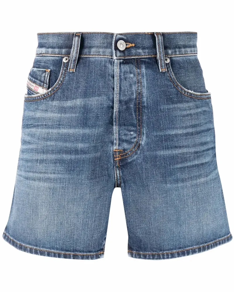 Diesel Schmale Jeans-Shorts - Blau Blau