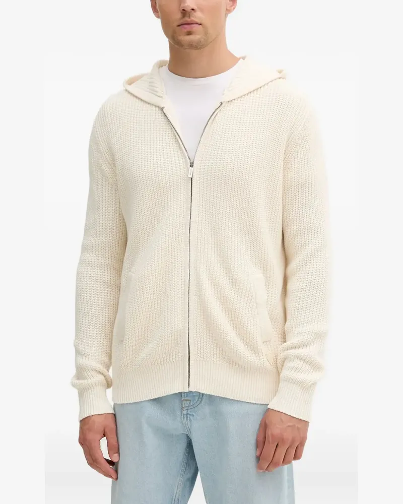 Guess Kapuzencardigan mit Reißverschluss - Weiß Weiß
