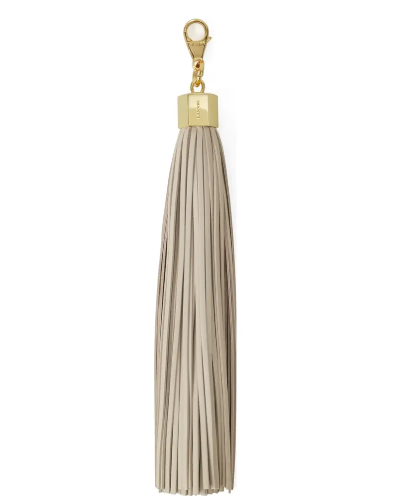 Lanvin Taschenanhänger mit Quaste - Grau Grau