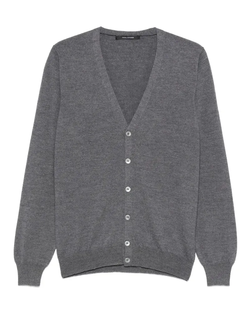 Tagliatore Kieran Cardigan mit V-Ausschnitt - Grau Grau