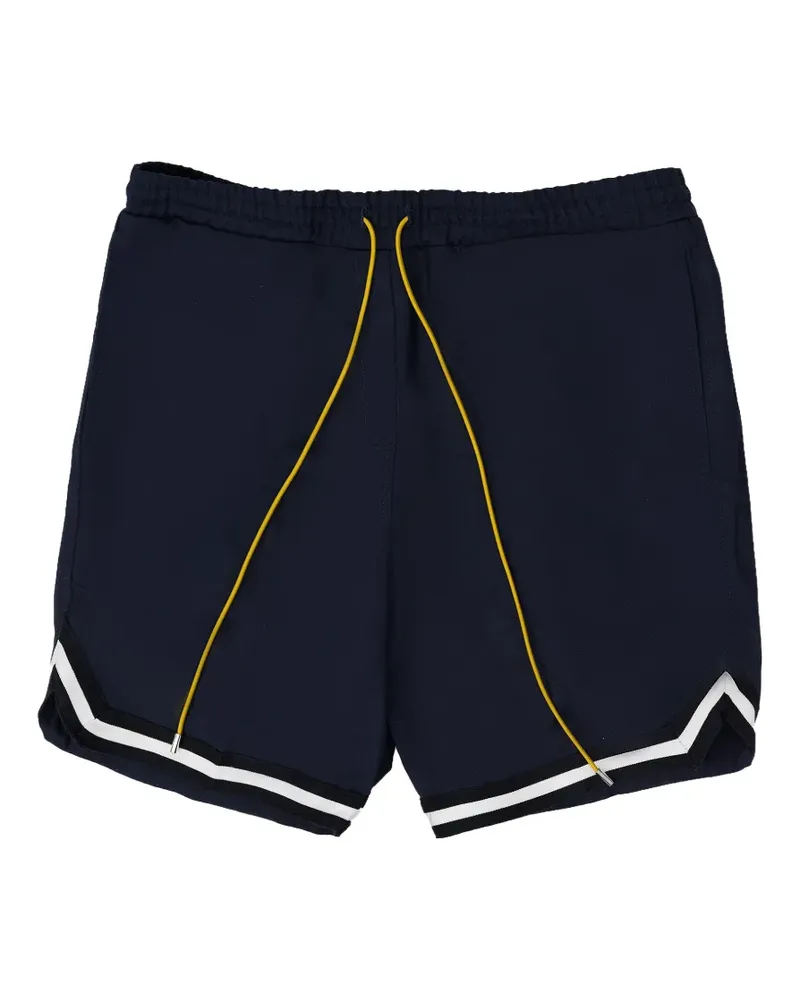 RHUDE Kurze Twill-Shorts mit Streifendetail - Blau Blau