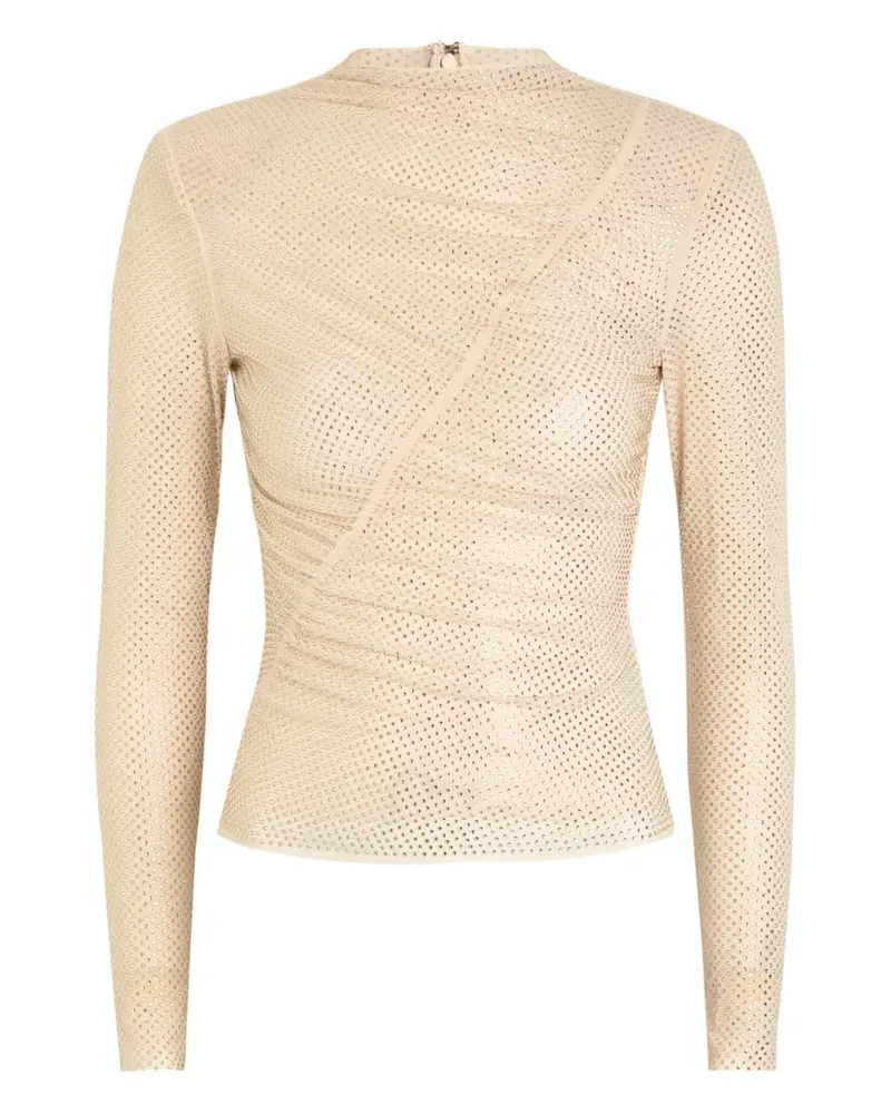 Self-Portrait Langärmleiges Oberteil mit Verzierung - Nude Nude