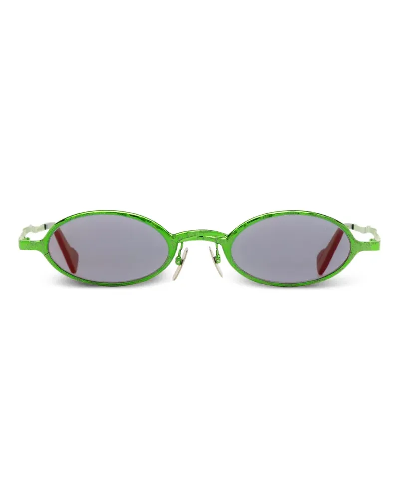 KUBORAUM x Hamburger Bahnhof Z24 Sonnenbrille mit ovalem Gestell - Grün Grün