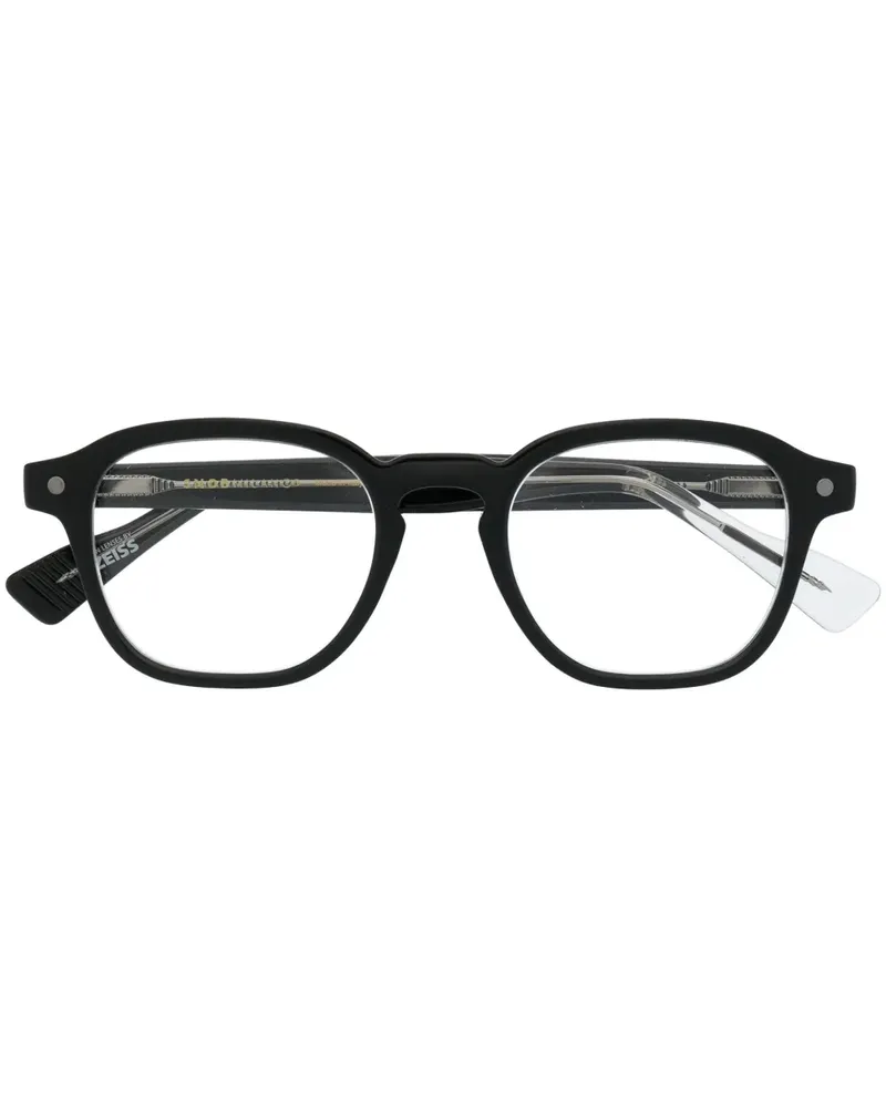 SNOB Milano Brille mit eckigem Gestell - Schwarz Schwarz