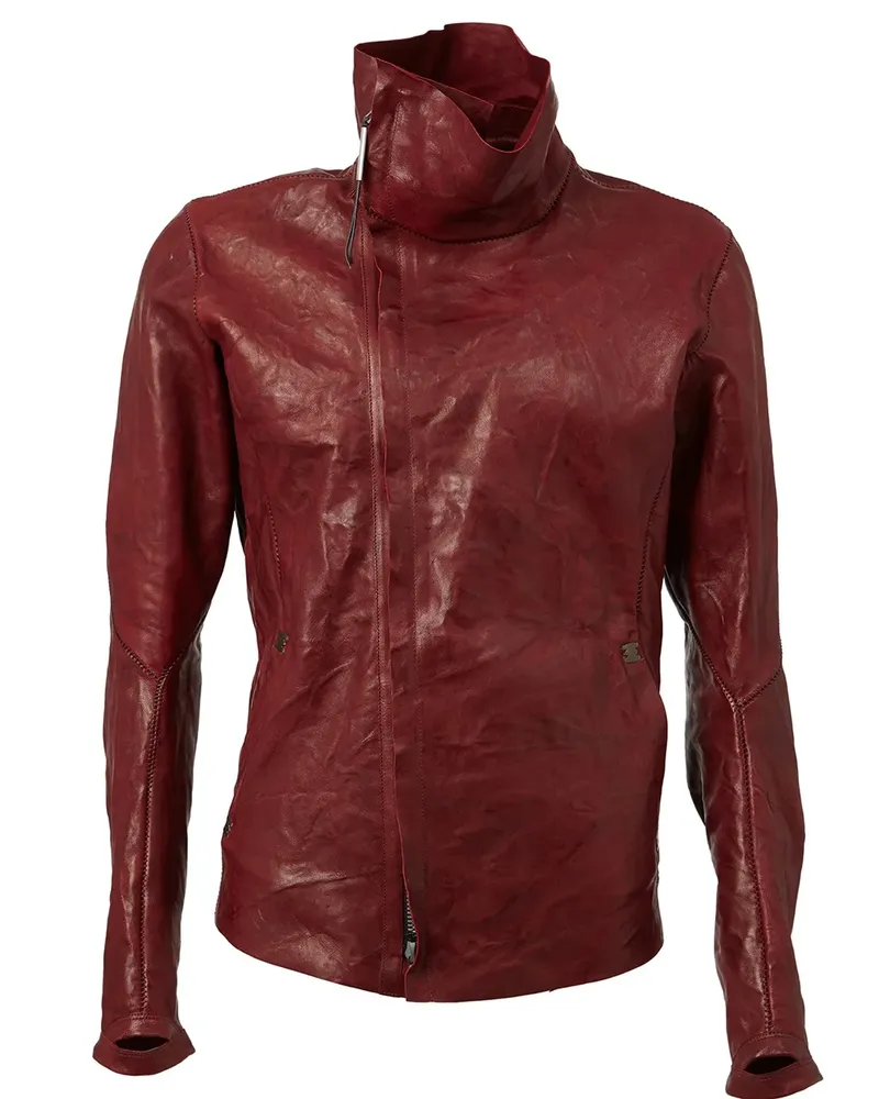Isaac Sellam Lederjacke mit Stehkragen - Rot Rot