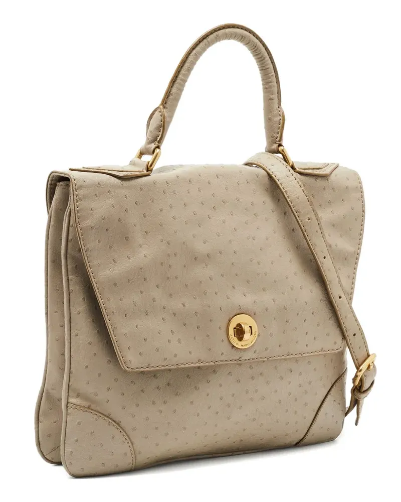 Marc Jacobs Schultertasche mit Straußen-Effekt - Nude Nude