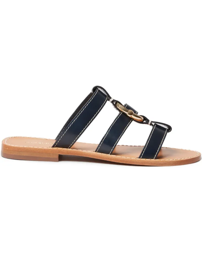 Claudie Pierlot Pantoletten aus Leder - Blau Blau