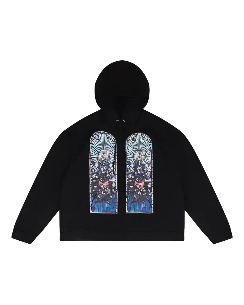 WHO DECIDES WAR x Ruff Ryders graphic-print hoodie - Schwarz Schwarz
