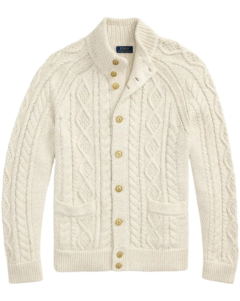 Ralph Lauren Cardigan mit Zopfmuster - Nude Nude