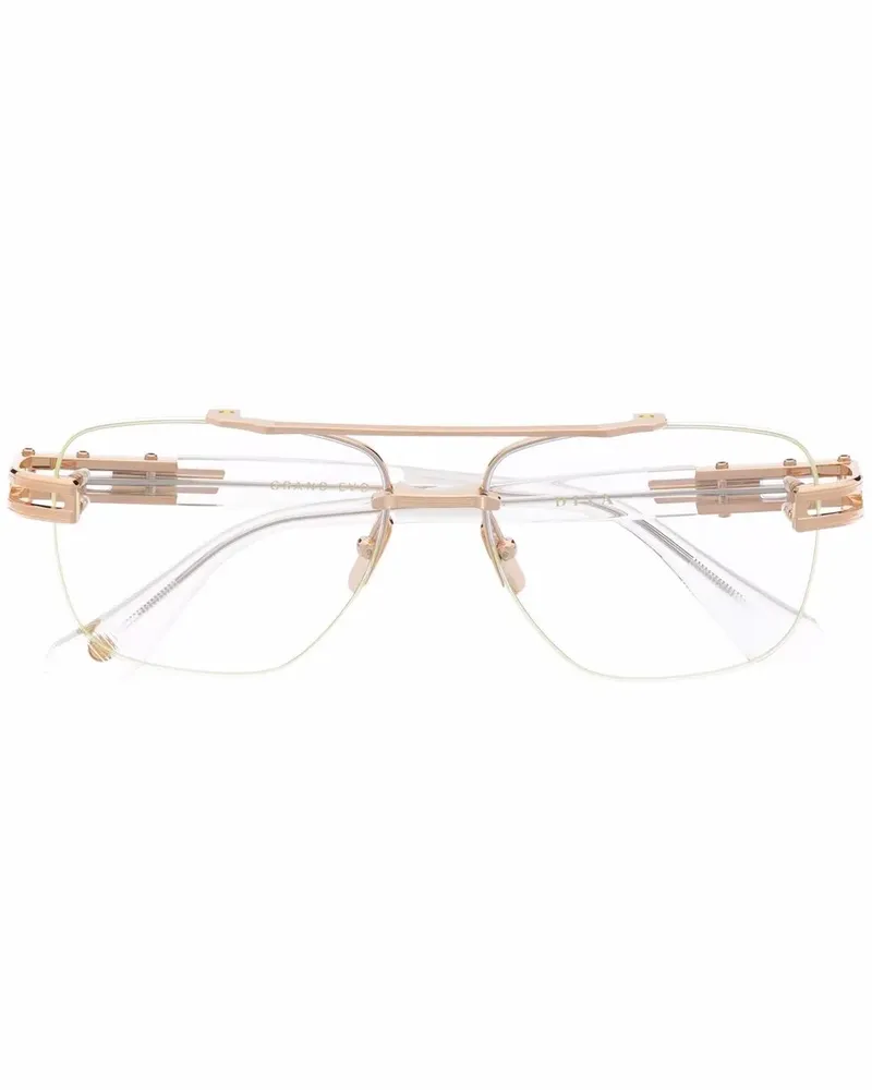 DITA Eckige Pilotenbrille - Gold Gold