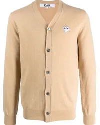 Comme des Garçons Cardigan mit Logo-Patch Nude