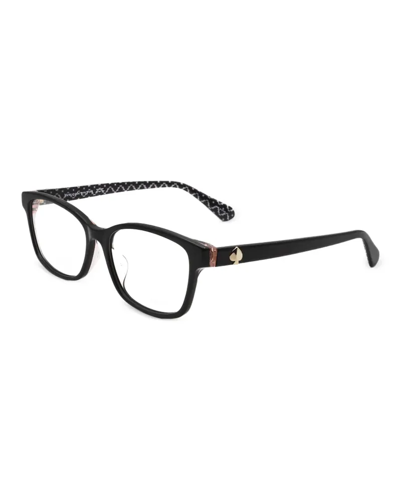 Kate Spade Eckige Brille mit Logo-Schild - Schwarz Schwarz