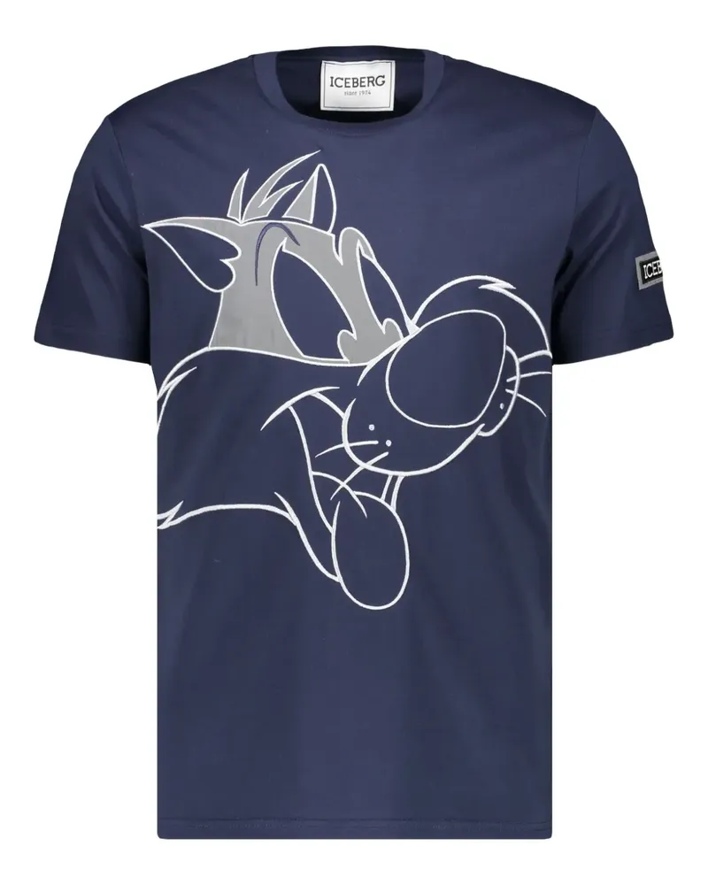 Iceberg Besticktes T-Shirt - Blau Blau