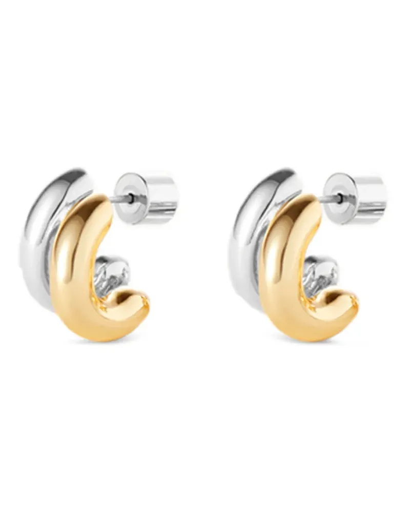 Jenny Bird two tone earrings - Silber Silber
