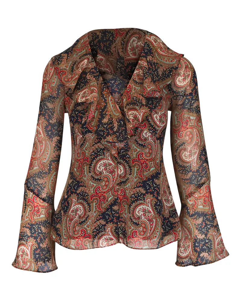 Veronica Beard Kyrie paisley-print blouse - Blau Blau