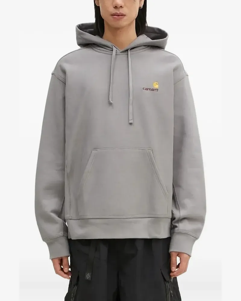 Carhartt WIP American Script Hoodie mit Logo-Stickerei - Grau Grau