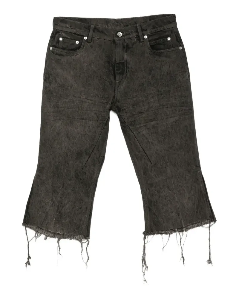 Rick Owens Bolan Cutoffs frayed denim shorts - Grau Grau