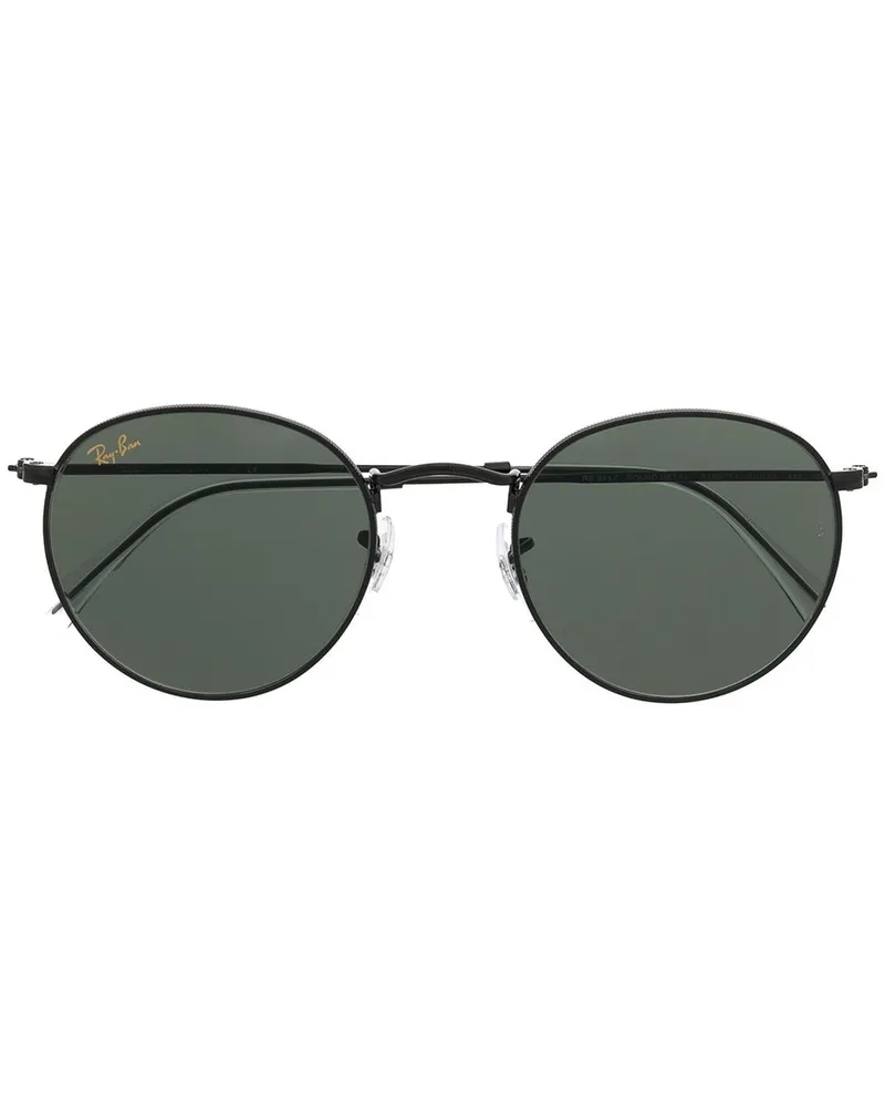 Ray Ban Sonnenbrille mit rundem Gestell - Schwarz Schwarz