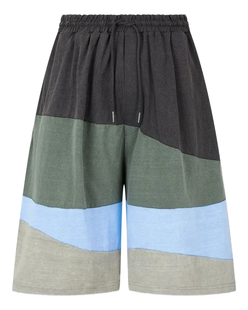 STUDIO TOMBOY Shorts in Colour-Block-Optik - Grün Grün