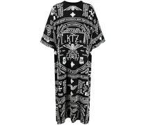 Kaftan mit Kirchen-Print - Schwarz