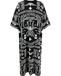 KTZ Kaftan mit Kirchen-Print Schwarz