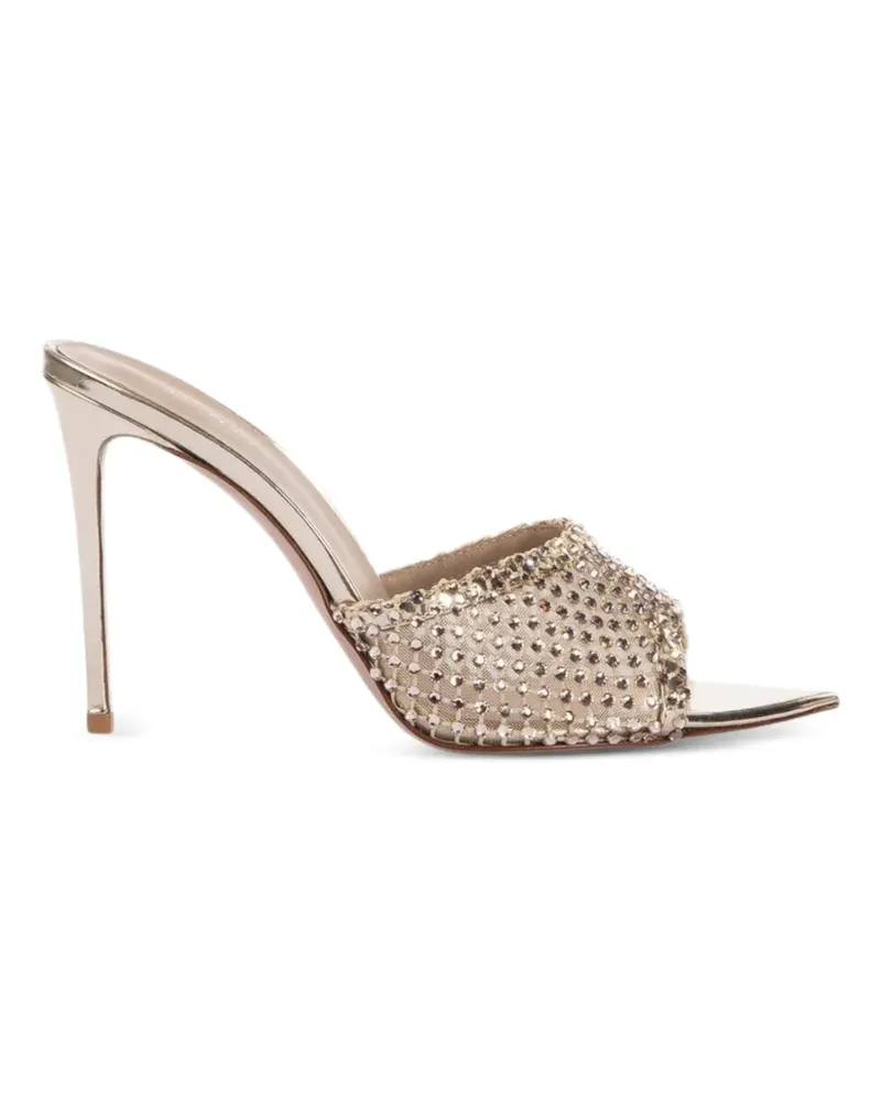 Le Silla crystal-embellished pointed-toe sandals - Gold Gold