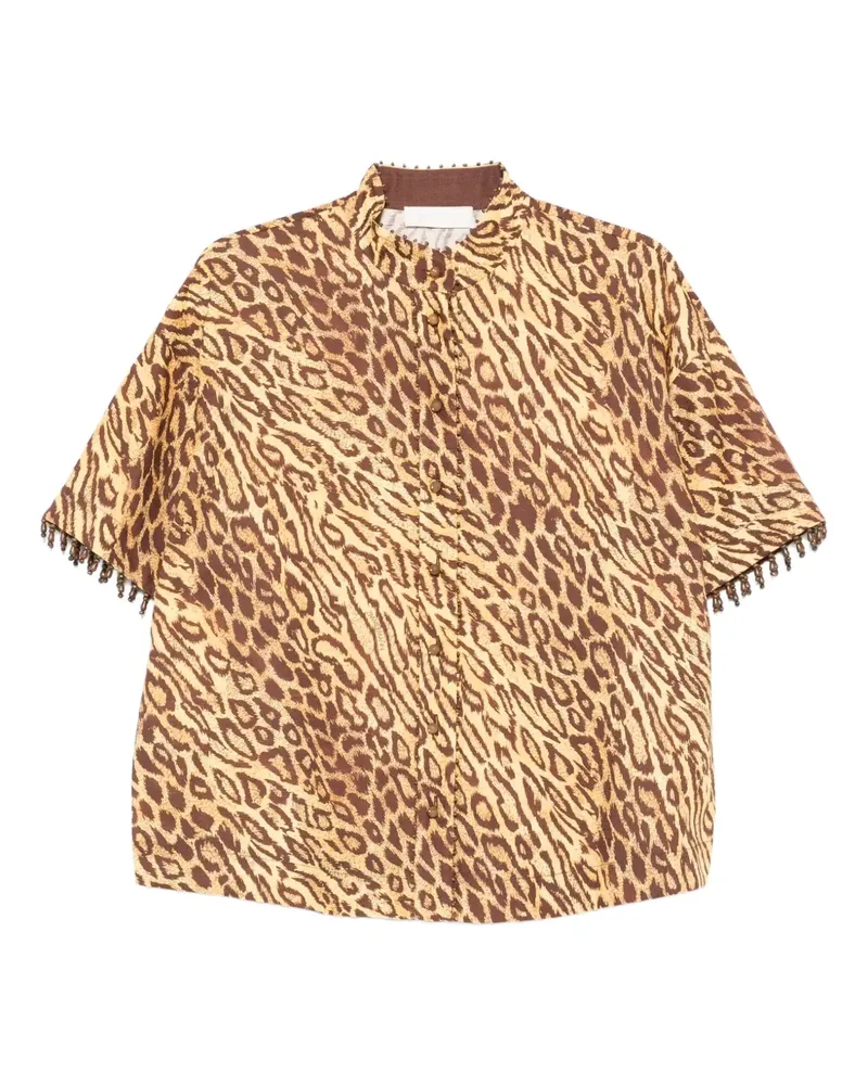 Zimmermann Bluse mit Leoparden-Print - Gelb Gelb